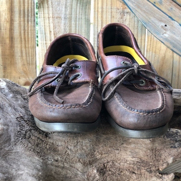 Sperry Top-Siders Brown Leather Lace Up Boat Shoes